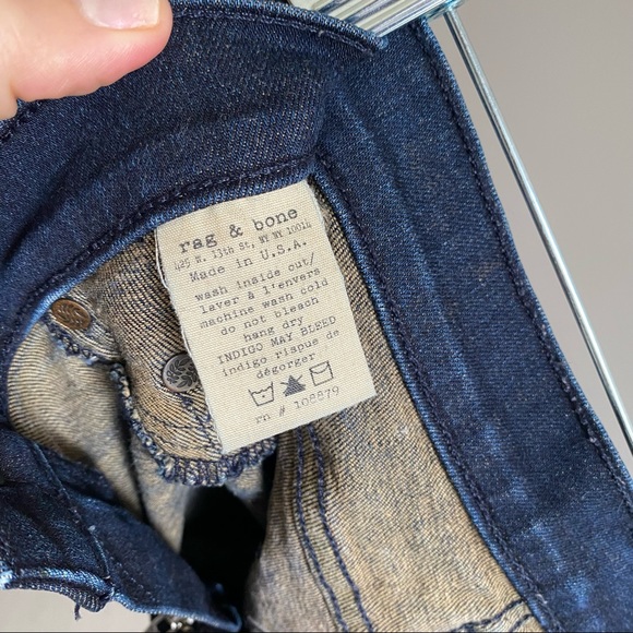 Rag & Bone Dark Indigo Skinny Jeans sz 25 - Picture 7 of 8